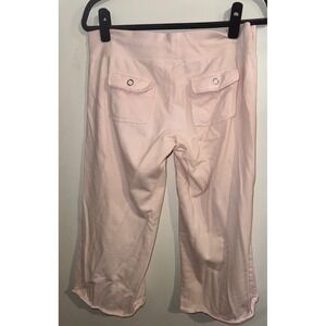 Vtg Y2kAero S Pink Capri Sweatpants Drawstring Rear Flap Pockets 2000s